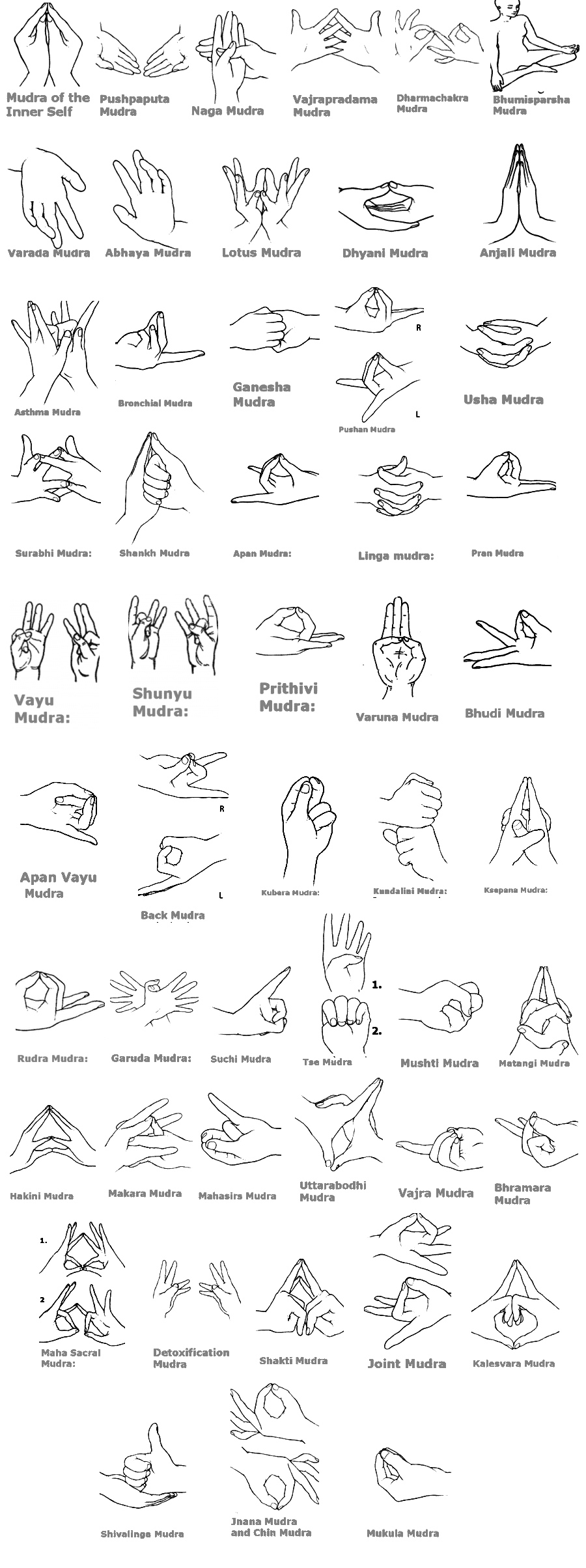 Mudra Yoga dengan tangan